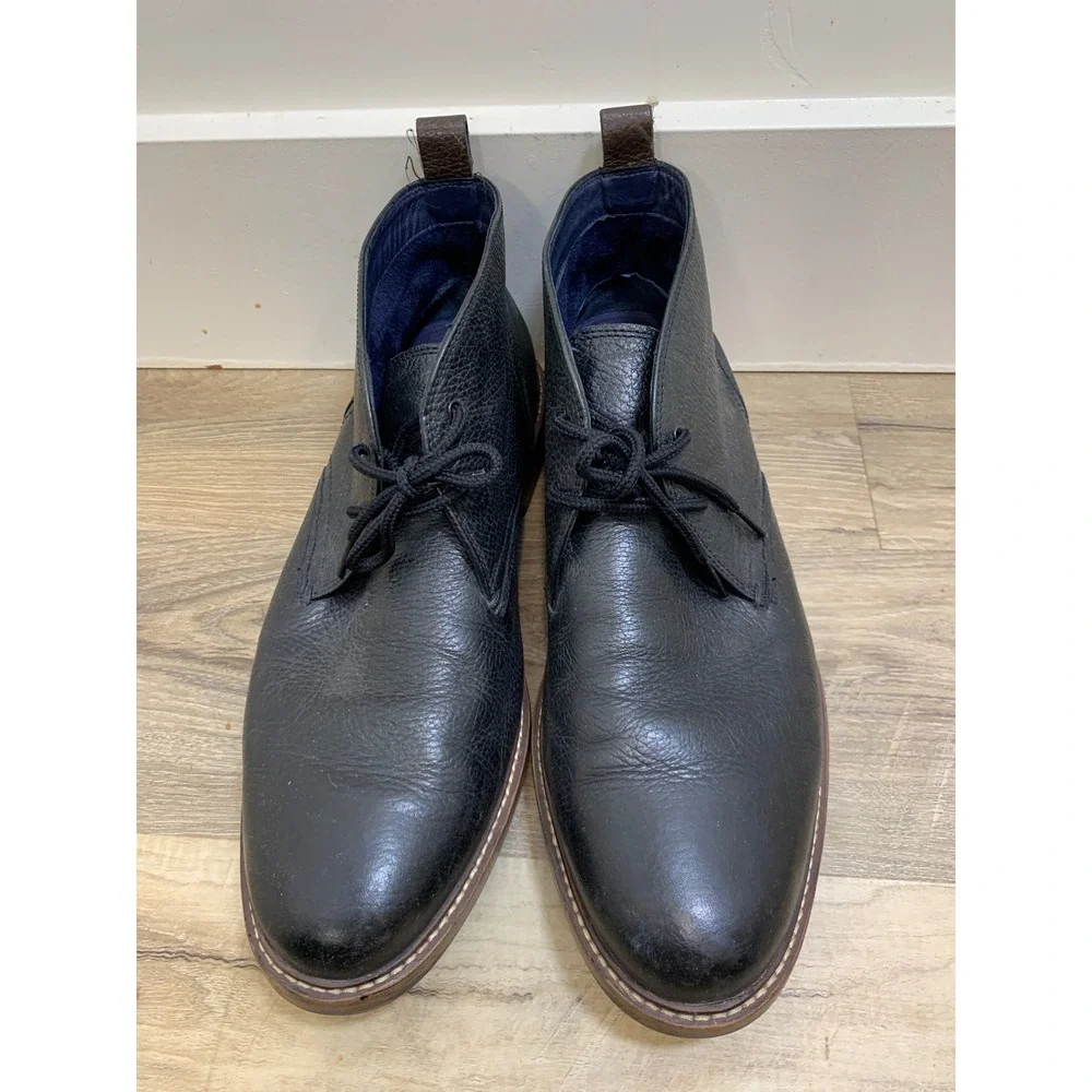 Cole Haan Grand.OS Chukka Boots Black Leather Quiet Luxury Classic Mens